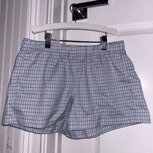 John Galt Blue and White Plaid Boxer Shorts